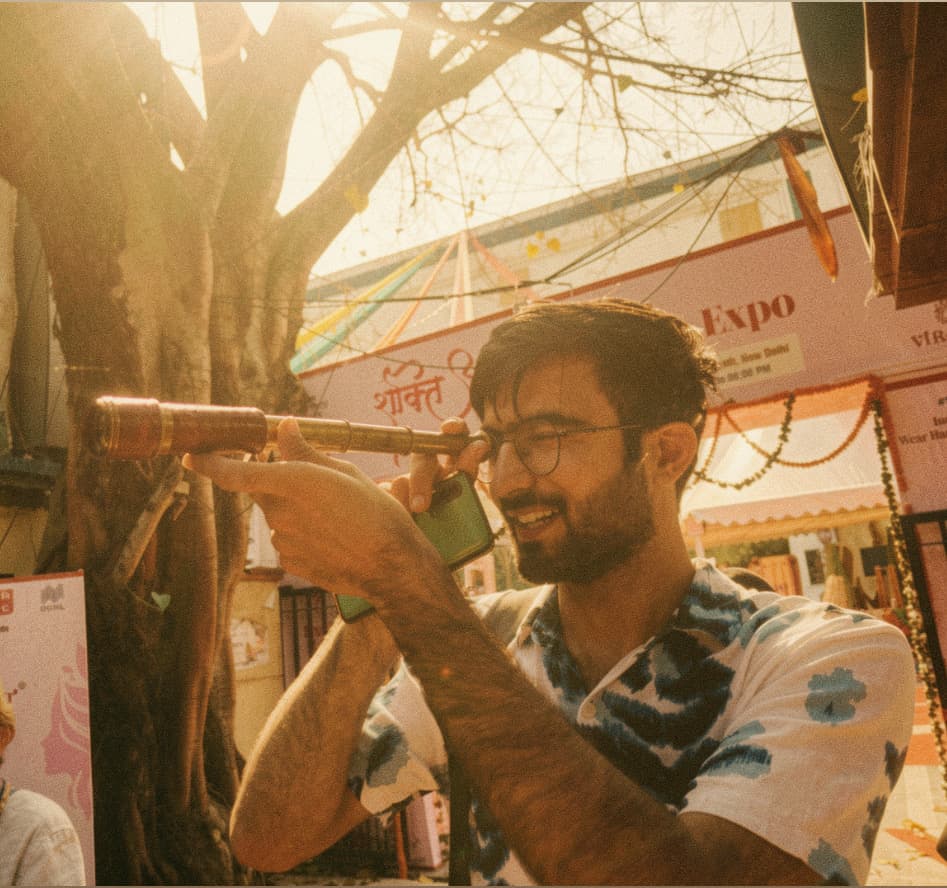 A candid photograph of Aryan Bola