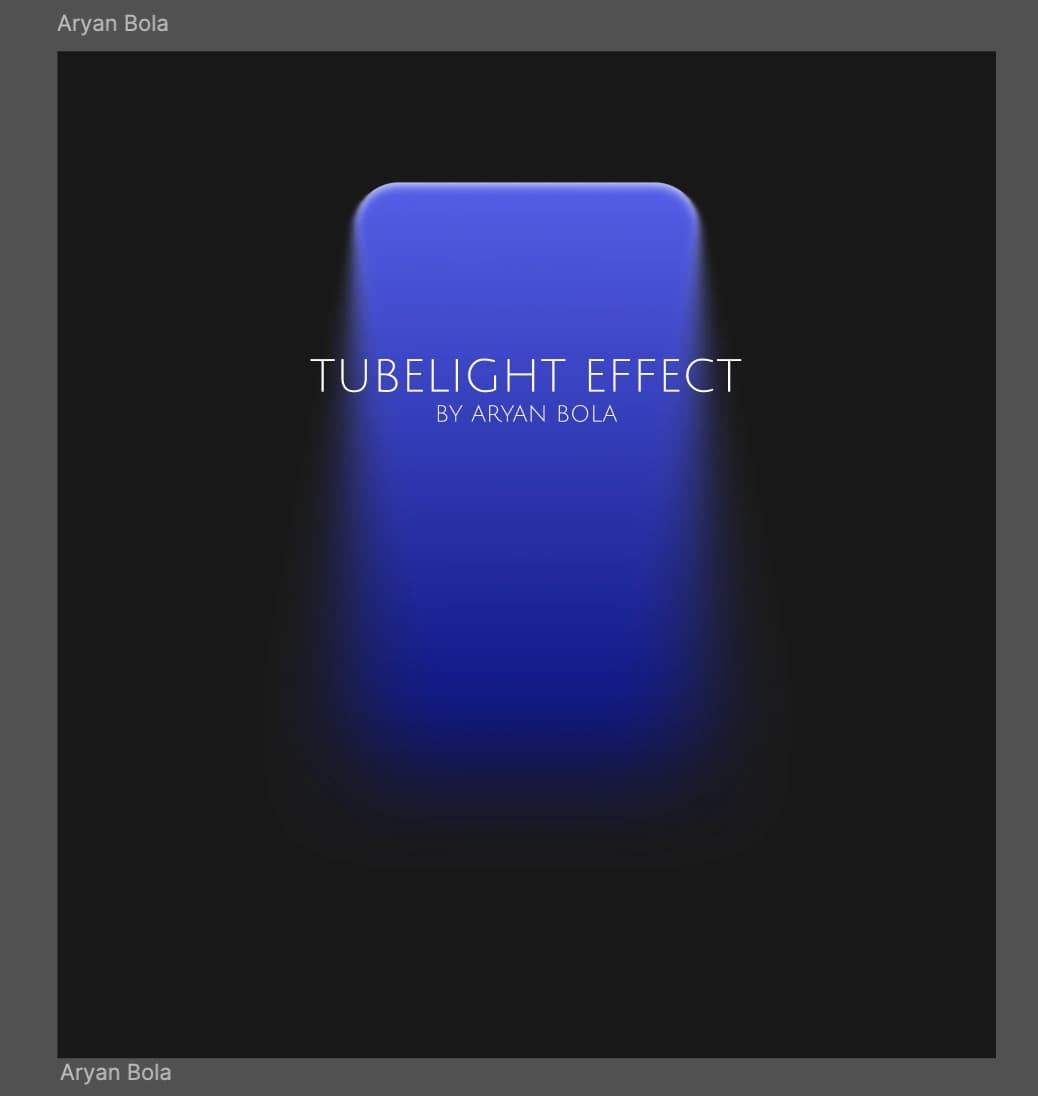 Blue Tubelight Effect