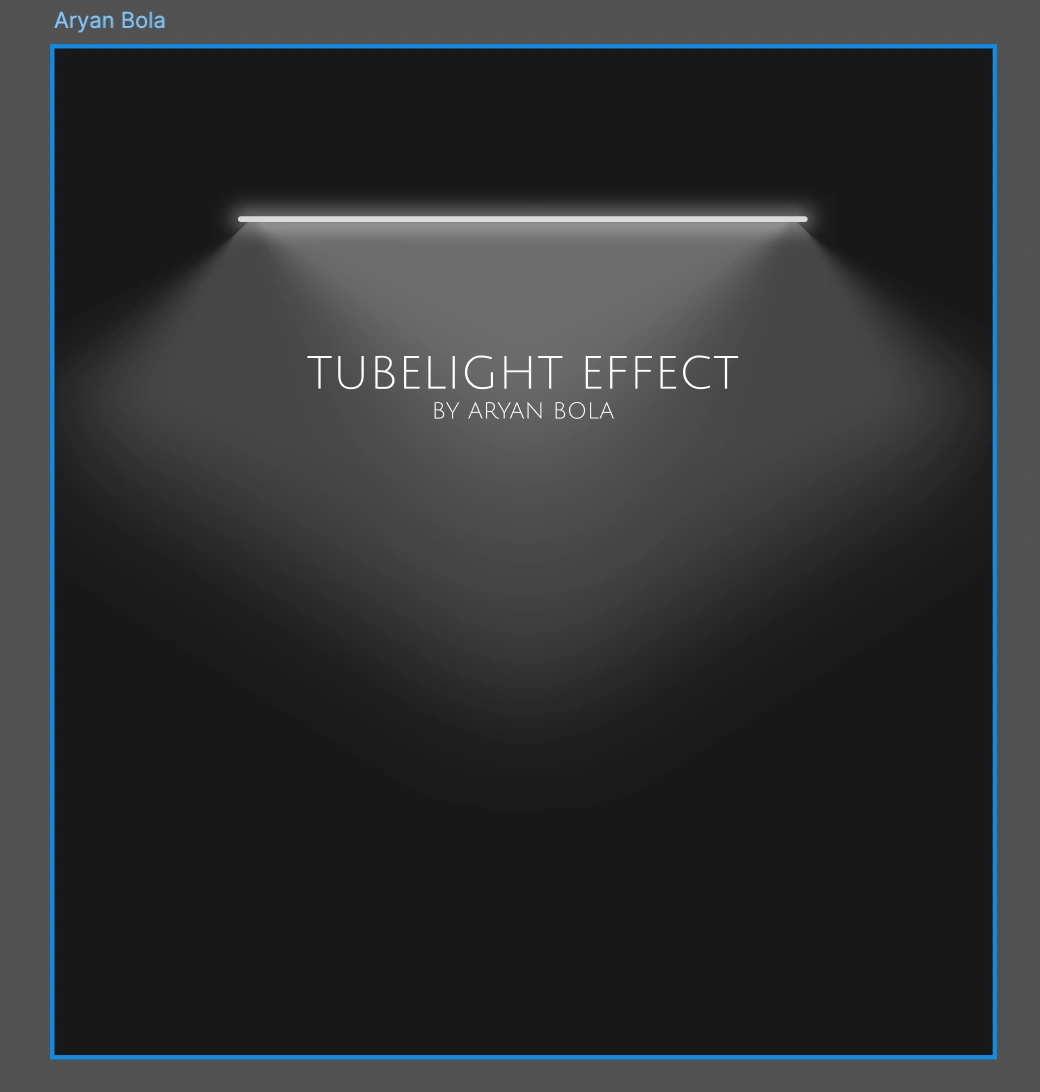 Ceiling Tubelight Effect