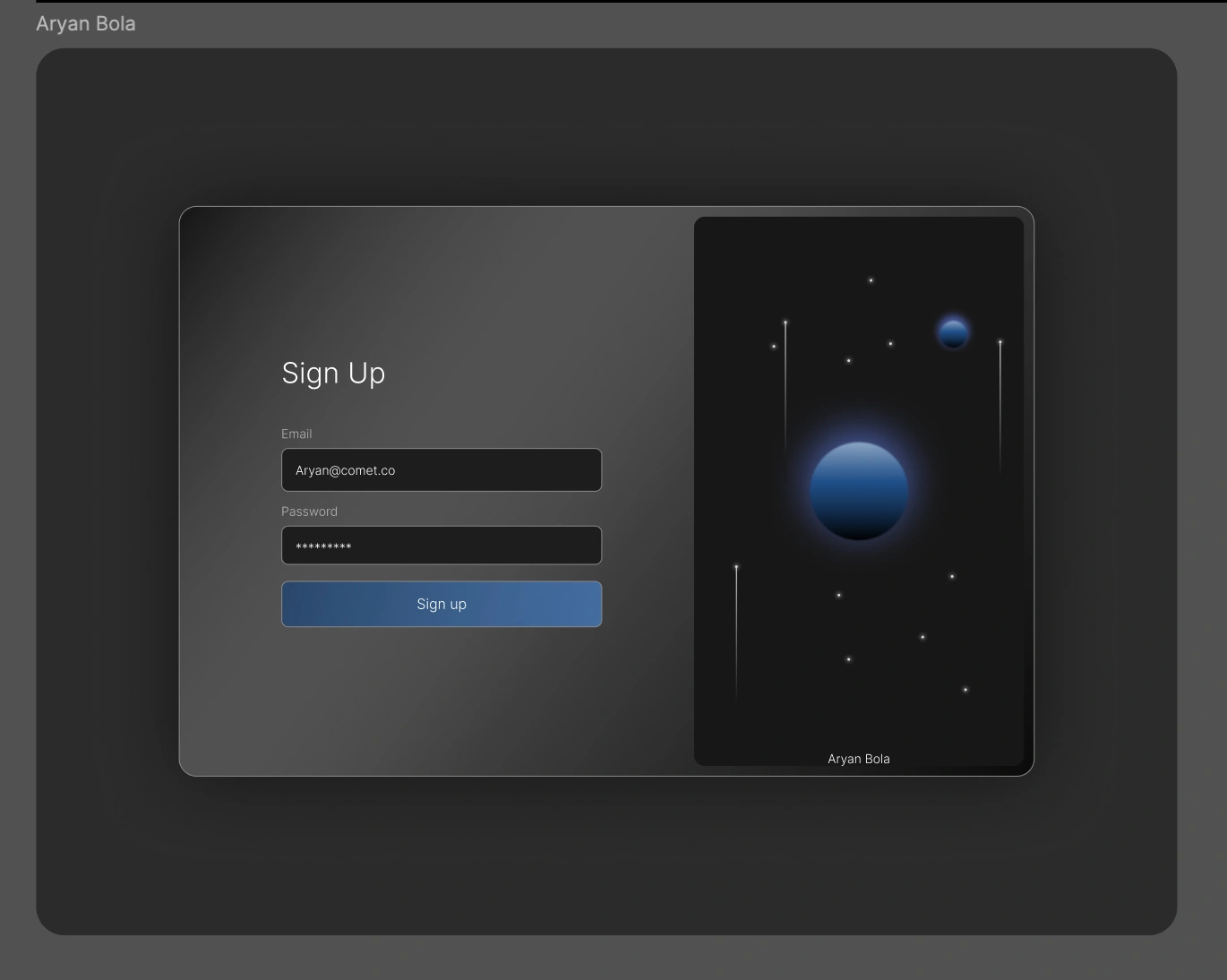 Sign Up Screen