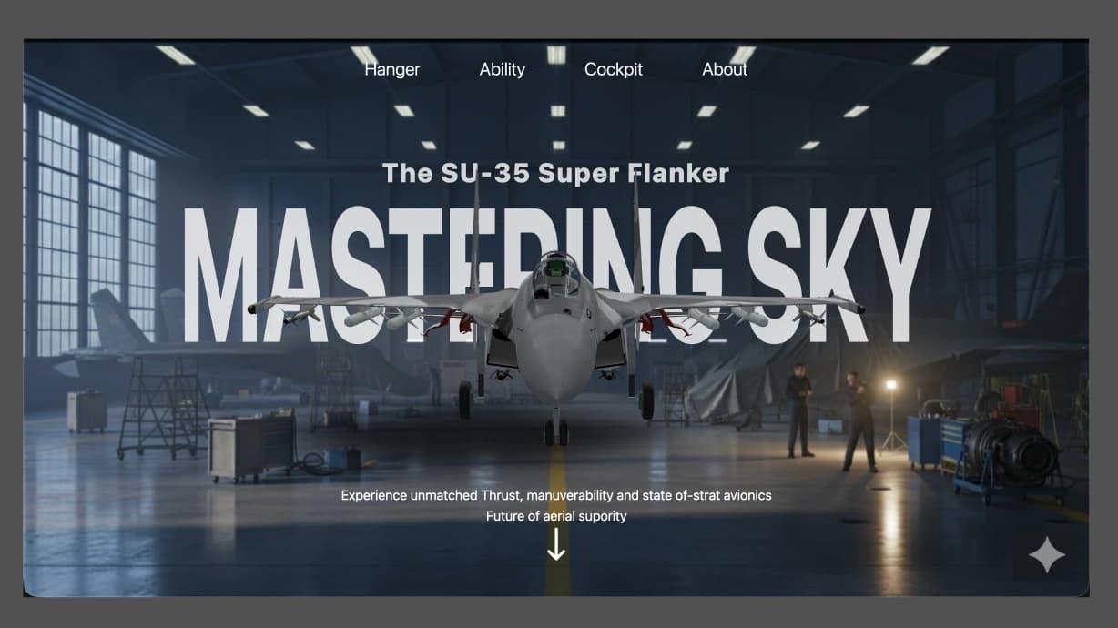 SU-35 Fighter Jet Landing Page