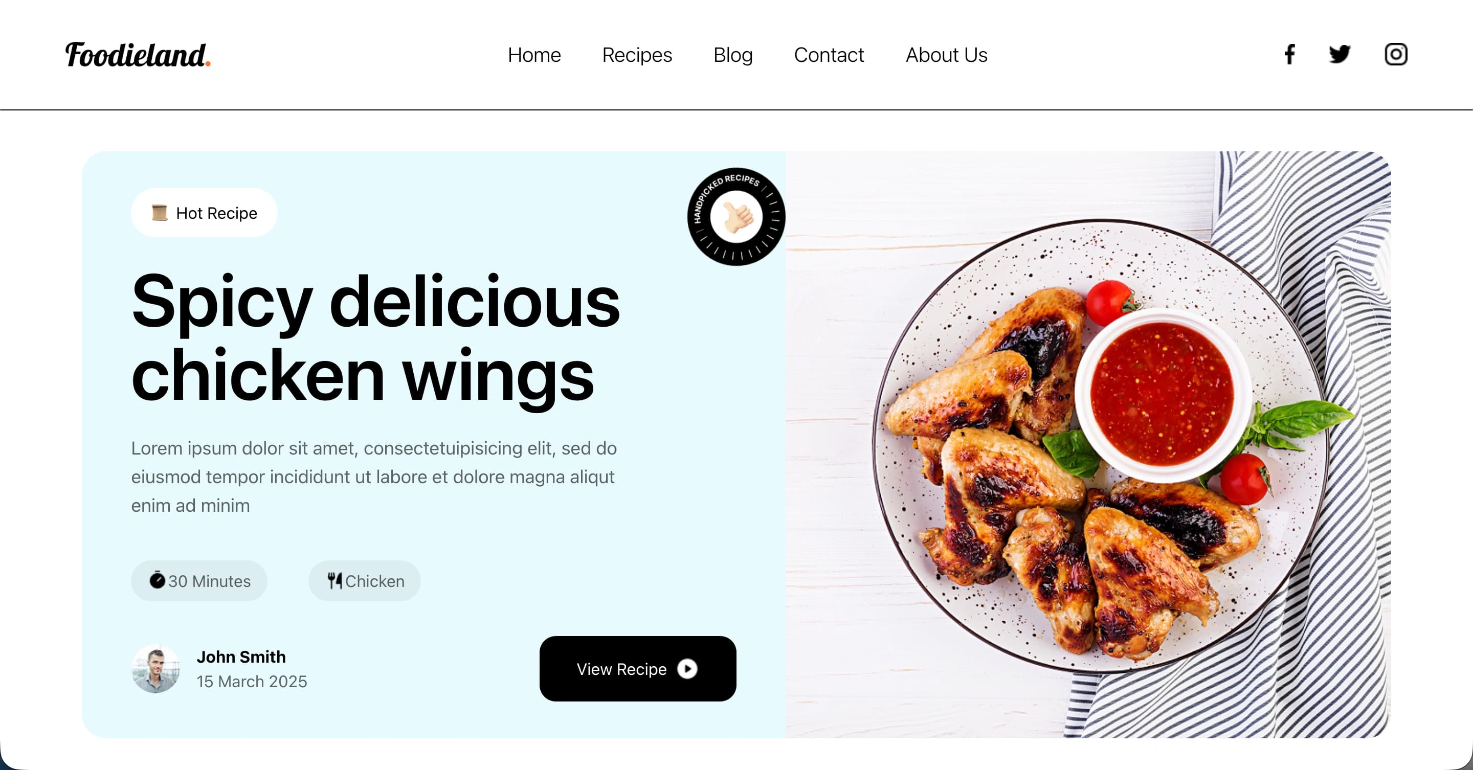 Foodieland Recipe Page