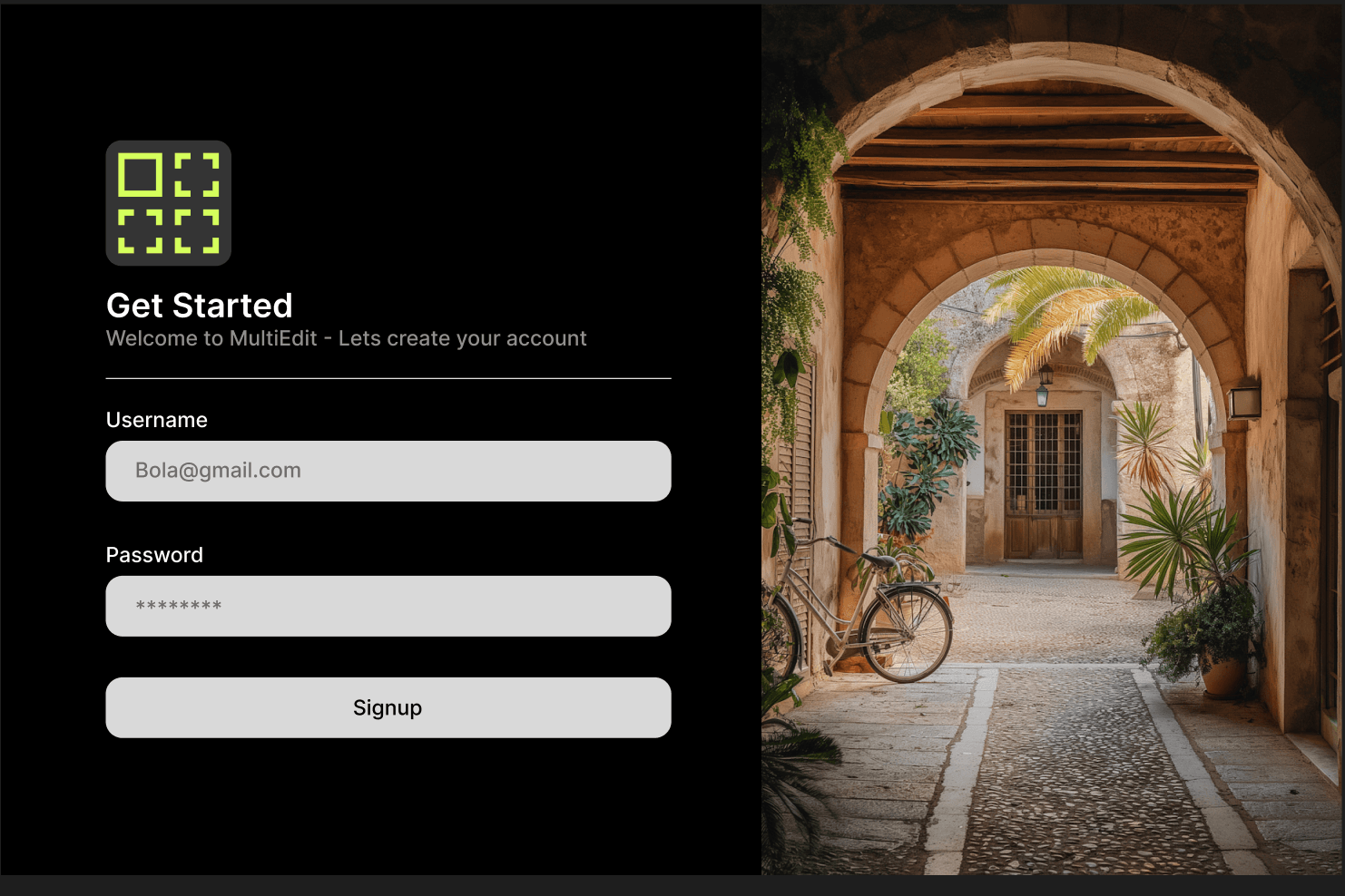 Auth Screen Design